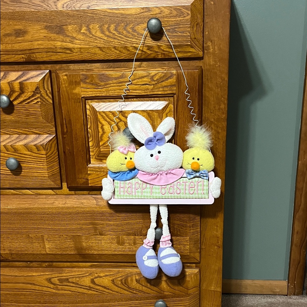 Easter Bunny and Chicks Wall Hanging